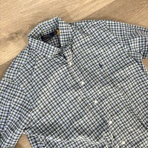Polo Ralph Lauren‎ Blue Plaid Performance Long Sleeve Button Up Shirt Men's L